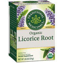 Traditional Medicinals 유기농 감초 뿌리 차 티백 16개(1팩) 미국직송 344386