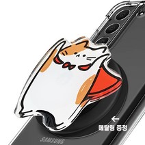 로윈 아크릴 맥세이프 스마트 톡 자석 탈부착 휴대폰거치대, [화이트+메탈링], 7.슈퍼고양이