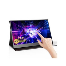 휴대용 터치 패널 모니터 USB 타입 C HDMI 호환 PS4 스위치 XBOX ONE 노트북 15.6인치, 01 AT156 Touch_04 EU plug