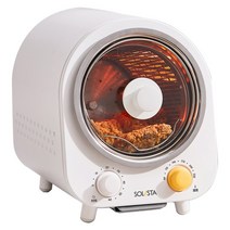 다기능 통돌이 전기 삼겹살 오븐 에어프라이어 4.7L, 화이트, 1개
