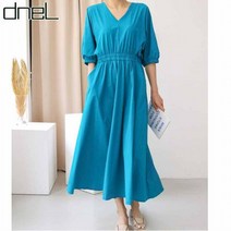 드넬 브이넥밴드원피스DWO22345A