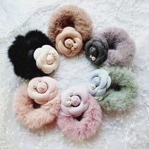 윈터 퍼 진주 까멜리아 명품 머리끈 5종