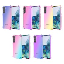 스톤스틸 갤럭시 S21 플러스 울트라 그라데이션 컬러 TPU 범퍼 방탄 실리콘 케이스 5Color