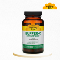 컨트리 라이프 버퍼 C 500mg 120정 비타민 씨 아스코르 빈산 브산 탄산 칼슘 인산이칼슘 미네랄 수산화마그네슘 아카시아검 수산화칼륨 케르세틴 알로에 베라 플라보노이드 회화나무, 1개, 기본