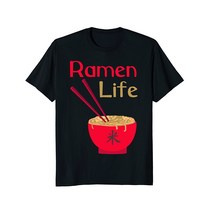브랜드없음 라면 생활 아시아 일본 국수 재미 있은 참신 T 셔츠 남자 그래픽