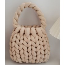 자이언트얀실 가방 아이슬란드 털실 초굵기 수제 뜨개질 가방 소재백 diy 자체 제작 핸드백 숄더백 완제품