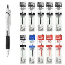 유니 제트스트림 단색 볼펜 0.5 리필심 10개 SXR-5 단색펜용, 0.5 혼합10개(흑6청1적3)