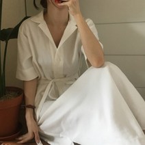 휴양지 원피스 해외 여행 여름 옷 동남아 비치 웨어 휴가 여성 바캉스 룩 괌 하와이 신혼 리조트 발리 셔츠 카라 화이트 롱