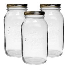 보르미올리 콰트로 밀폐 유리병, 1500ml, 3개