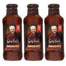 Guy Fieri 가이 피어리 캔사스시티 스타일 스모키 앤 스위트 BBQ 소스 3팩 539g