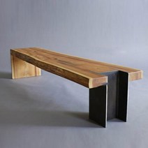 유니크 원목 벤치 식탁 의자 레트로 디자인, 100X35X45cm