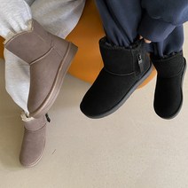 라폼슈 린다 지퍼 소가죽 따뜻한 방한 어그 숏 부츠 (2cm)