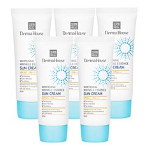 더마하우스 화이트닝 링클 에센스 썬크림50mlx5개_3중기능성 SPF50+PA+++, 5개