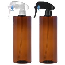 초미세 건스프레이용기 100ml 120ml 150ml 200ml 250ml 300ml 500ml 플라스틱 분무기 공병, 1개, 500ml 각갈색용기 투명캡