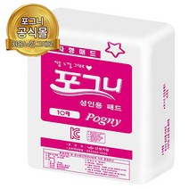 Pogny 여성용 성인기저귀 일자형 산모패드, 대형, 10개입, 10개