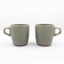 킨토 슬로우커피 scs 스택 머그컵 320ml, 그레이, 2개