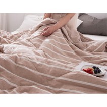 빈티지 워싱면 먼지없는 차렵 이불 스트라이프 침구