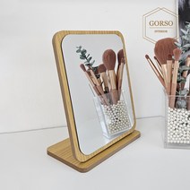고르소 엔틱 우드 화장대 거울 탁상 테이블 메이크업 거울, 단품