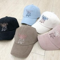 코듀로이 래빗 레터링 볼캡
