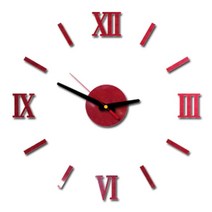 벽시계 DIY 아크릴 거울 스티커 패션 석영 바늘 홈 장식 유럽 호로주 아트 데칼 스티커 신제품, 01 Diameter 40-60cm, 24 Red F