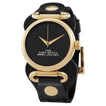 마크제이콥스 MJ0120179287 The Cuff 커프 블랙 가죽 여성 패션 손목 시계