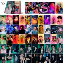 EXO굿즈 포카 포토카드 앨범 로모카드 50장, B +카드필름