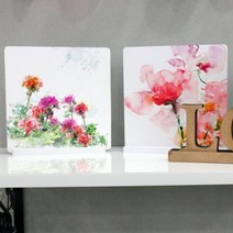 아트박스/꾸밈 pa633-스탠드액자2P_수채화꽃2
