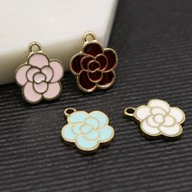 펜던트 에폭시 장미 메탈 악세사리 부자재 팔찌 만들기 재료 참장식, 레드