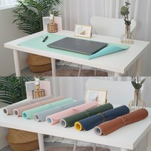 고급데스크매트 양면가죽테이블패드 1200대형와이드 방수깔개깔판덮개 사무실학생책상정리꾸미기, Green & Gray, 120x60 cm