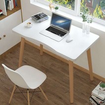 SET 상품_ DIY 책상+의자 공부 독서실 학원 서재 컴퓨터 노트북 보조 책상 1인용 테이블 조립식 간이, 화이트+의자 SET