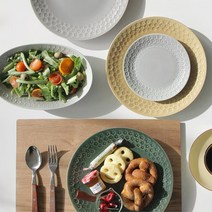 디자인 패턴 빈티지 무드 원형 접시 세트 주방 유리, 단일사이즈