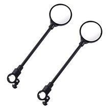안전 2 pcs 자전거 거울 성인용 자전거용 자전거 액세서리 조절 가능한 회전식 백미러