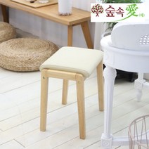 [숲속애] 클래식 원목 스툴, 색상:브라운