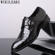 50대남성구두 남성명품구두 아빠신발 italian crocodile shoes men formal shoes leather 몽크 스트랩 oxford shoes for men
