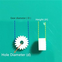 인테리어모든 종류의 플라스틱 샤프트 기어 그룹 2 모터 치아 축 세트 1mm 2mm 구멍 직경 DIY 헬리콥터 로, 16 102.5A_02 10pcs of gears