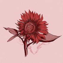 올레보 액자 캔버스형 보석십자수 DIY 키트 30 x 30 cm, 1세트, X1022.레드 해바라기