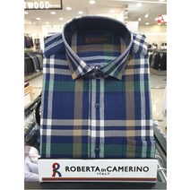 로베르따디카메리노 W몰 로베르따디까메리노 반소매 울ㆍ린넨혼방 빅체크 일반핏남방 RL28019