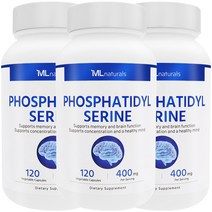 [미국빠른직구] 신제품 마이라이프 내추럴스 포스파티딜세린 400 mg 120정 3병