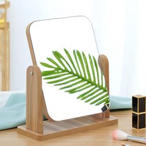 책상거울 소형 탁상 사각 우드 스탠드 화장 거울 18cm, 상품선택