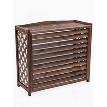 에어컨 실외기 외부보호 커버 덮개 햇빛 가리개 대형, 80x32x70 원목 엑스자