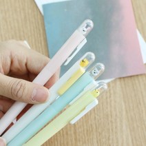 우주선 귀여운 동물 캐릭터 볼펜 4종 [특이한 신기한 예쁜볼펜 판촉 펜 국산], 냥냥이