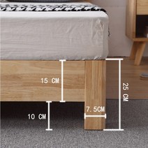 침대프레임 가정집 오피스텔 심플 원목 침대식 현대인의 날 더블 침대가 없, 1200mmX1900mm, 원목침대 20CM 코코넛 스프링 매트리스, 프레임 구성