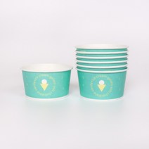 200호 바닐라민트 종이용기 소량 200개 / 요거트 젤라또 디저트 포장 미니 컵 용기, 200 바닐라민트컵 200개