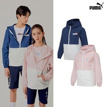 푸마 [비노출특가] NEW 푸마키즈 혼성 드라이셀 배색바람막이 2컬러 택1