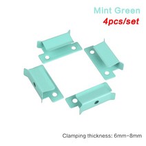 3DSWAY 4PCS 3D 프린터 부품 유리 HOTBED 플랫폼 클램프 다채로운 스테인레스 스틸 가열 침대 ULTIMAKER 빌드 플레이트 클립 ENDER 3, 4pcs Mint Green