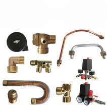콤프레샤부품 1 2 3마력 체크밸브 실린더 헤드 부티크, 직결 구리 삼방 밸브 + 압력 릴리프 밸브