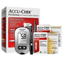 공기질측정기 (exp:2024 01 31)accu chek 포도당 테스트 스트립 앰프 란셋 세트 모니터 혈당 혈당 측정기 테스트 키트 포도당 측정기 accu chek, 미터와 100pcs