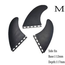 여러 크기 Fut-3-Fin 통관 판매 S M 대형 서핑 보드 핀 트라이 세트 액세서리 Carbonfiber 지느러미, 13 BLACK-M