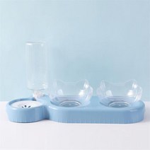싱잉볼 명상 애완 동물 고양이 그릇 자동 공급기 500ML 먹이 개 물병 마시는 급수기, 01 light Blue