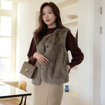 OTN338 에코 밍크퍼 베스트